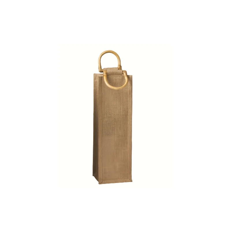 
Wholesale Customized OEM Burlap Hemp Raw Material Wine Bottle Jute Tote Shopping Bag 