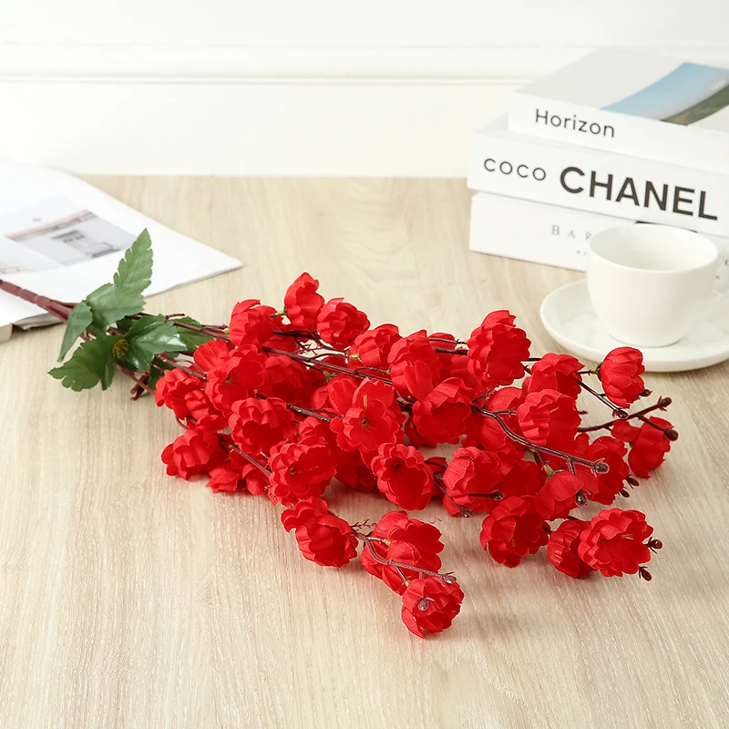 Artificial Peach  Blossom Flower,Silk Cloth Peach Flowers Fake Plants Arrangement for DIY Garden Home Wedding Party Decor Pink