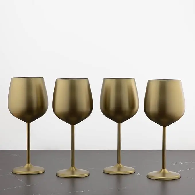 Gold 304 Stainless Steel Wine Glasses Wine Glasses Suitable for Wedding Parties red wine glass