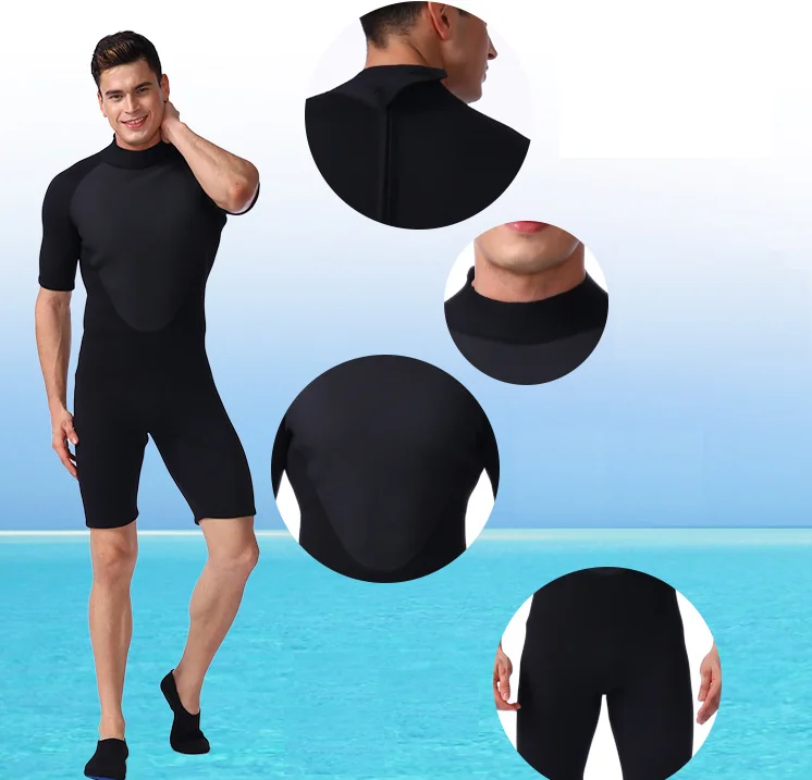 AGRADECIDO Wholesale Short Sleeve Scuba Diving Suit Swim Suit Plus Size Springy Surfing Wetsuits For Men