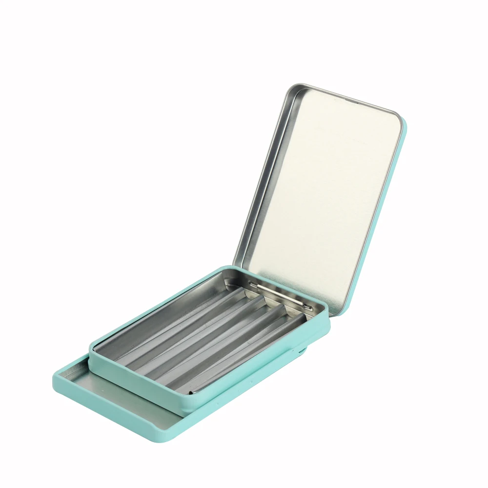 Oem Custom Printed Rectangle Child Resistant Food Tin Slide Box Mini Mint Empty Food Sliding Tin