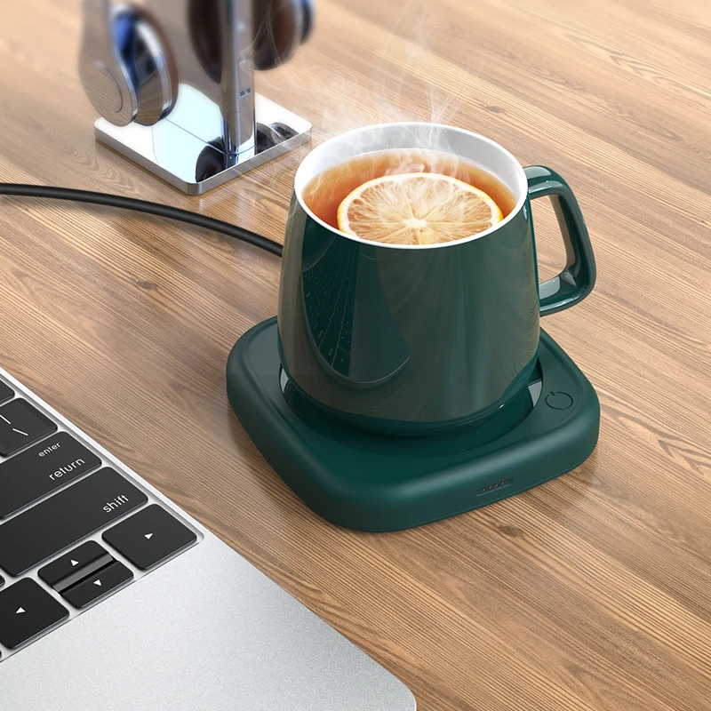 High Quality Thermal Cup Heater Touch Switch Coffee Mug Warmer Coaster Glass Panel Heat Cup Mat