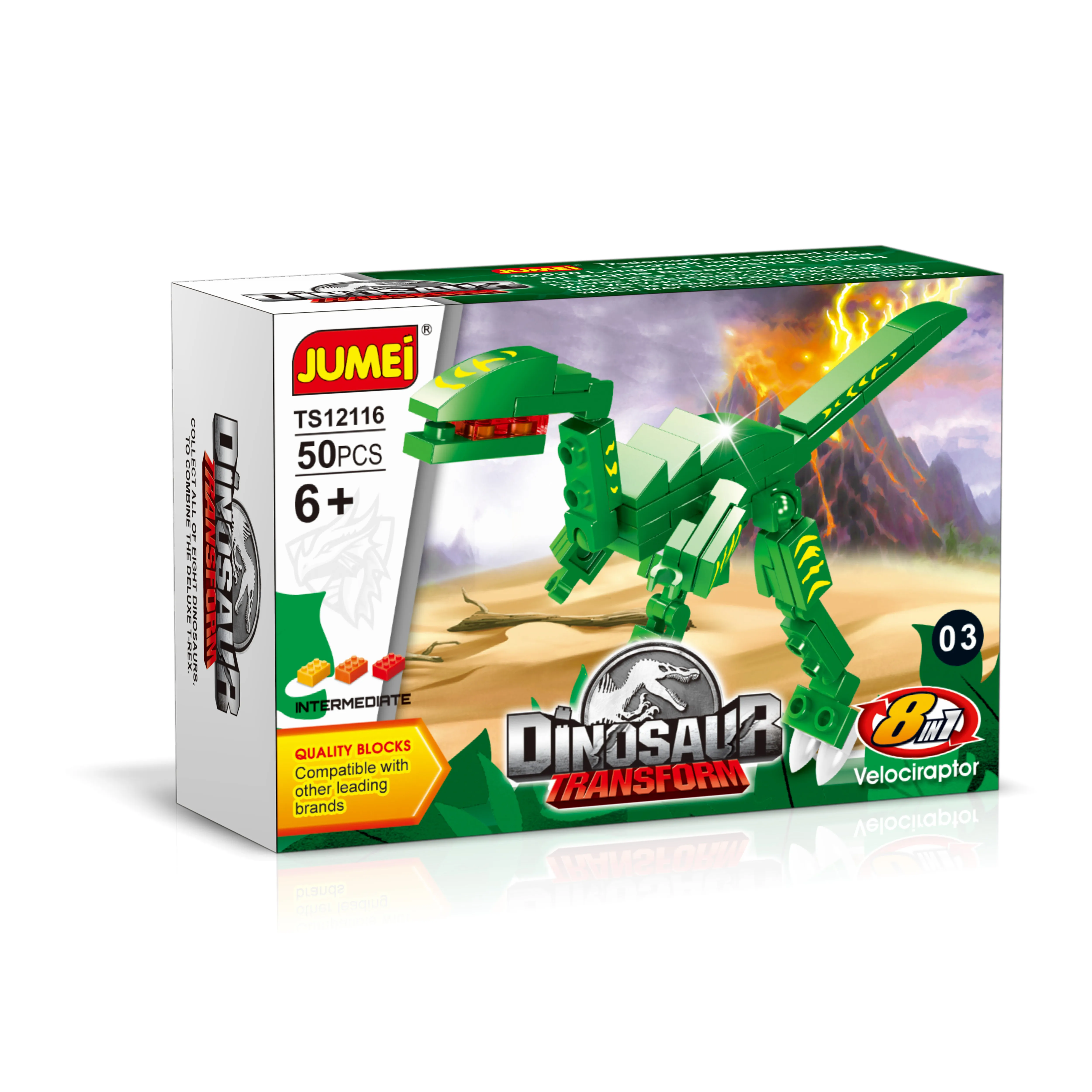 Large REX Dinosaur Bricks Toys Jurassic Compatible Small Brick Building Block Toy Educational DIY Plastic Kid MODEL Toy ABS