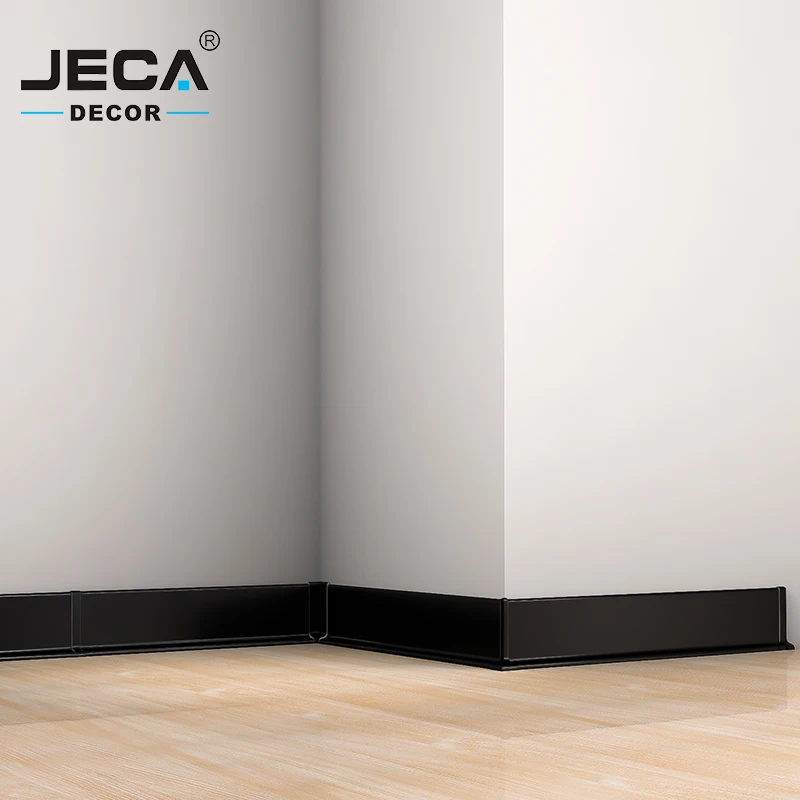 Foshan Factory JECA Aluminum Skirting Board Baseboard Moulding For Floor Decoration Metal Skirting Board Free Sample