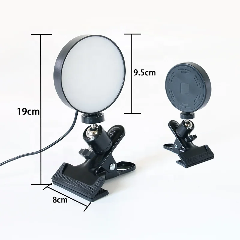 4 Inch Mini 3200-6500k Selfie Ring Light Video Conference Light Kit With Clip Laptops Light