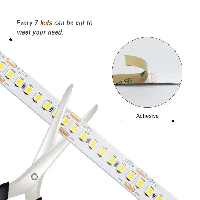 2835 led strip lights 12v 24v 5M 120led 240led per meters high lighting for decorating room