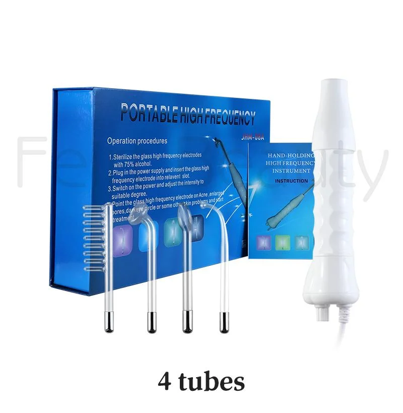 portable high frequency skin therapy wand machine commercial electrotherapy machine neon argon gas mixed facial wand