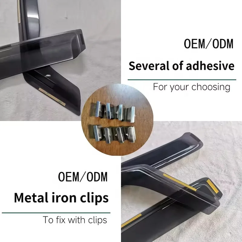 Acrylic In-Channel Window Rain Guards for 2016-2023 Toyota TACOMA Pickup Effective Window Deflectors