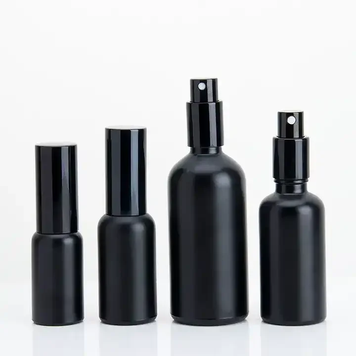 5ml 10ml 15ml 20ml 30ml 50ml 100ml Black Color Glass Mist Spray Bottle With Fine Mist Head Atomizer Perfume Bottle For Cosmetic