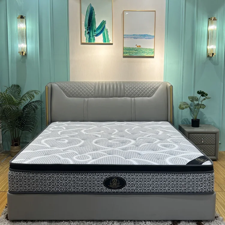 Buy from china cheap pocket spring mattress wholesale top quality mattress double pillow top spring coil mattresses colchones