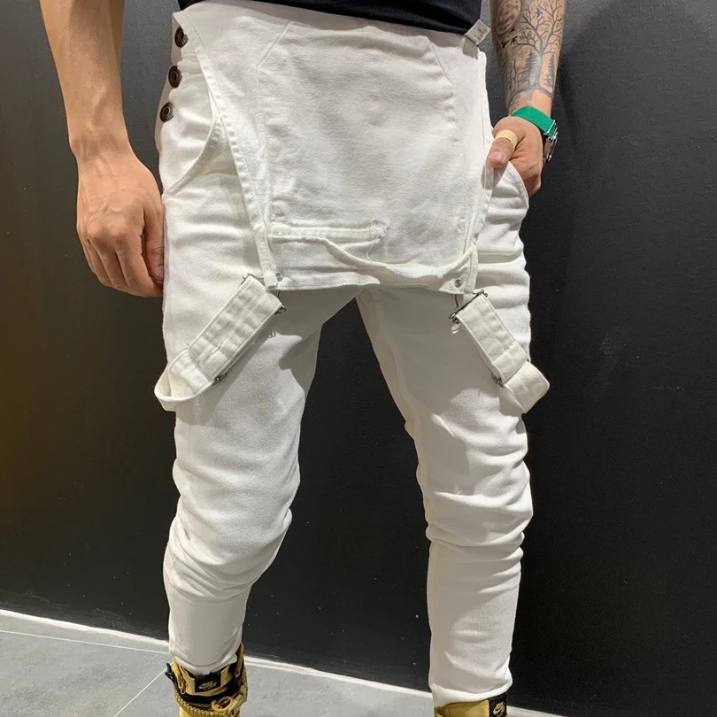 2023 Stylish Multiple Colour Cargo Overall Big Pockets Army Green Camo Custom Denim Jumpsuit Jeans Men
