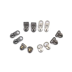 Garment Metal Zipper Puller Slider 5 Brand Bag Zipper Head Puller Custom Logo Heart Shape Metal Zipper Puller