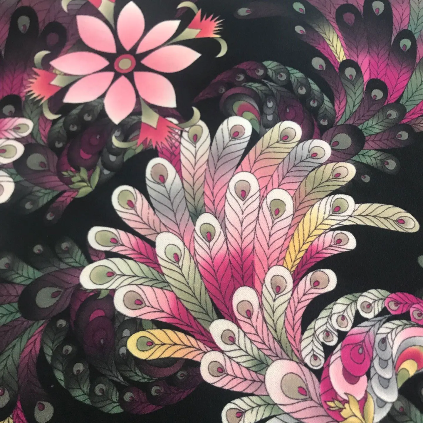 Luxury Flower Damask Royal Knit Recycled 95% Polyester 5% Spandex Digital Print Jersey Fabric For Garments