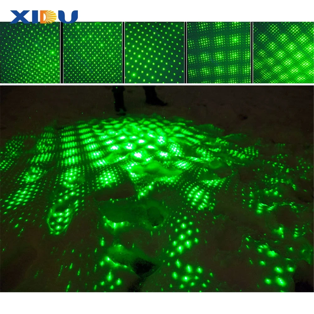 XIDU Rechargeable Green Laser Light 18650 Battery USB High Power Burning Laser Flashlight Strong Pointer Pen 303