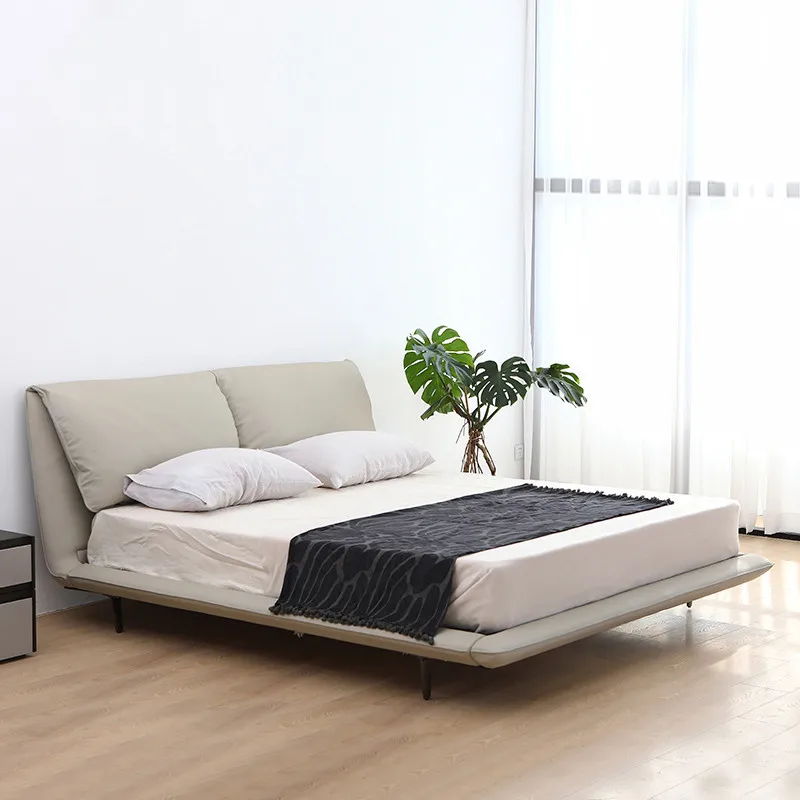 Internet celebrity bedroom furniture Big ears back software hotel double bed