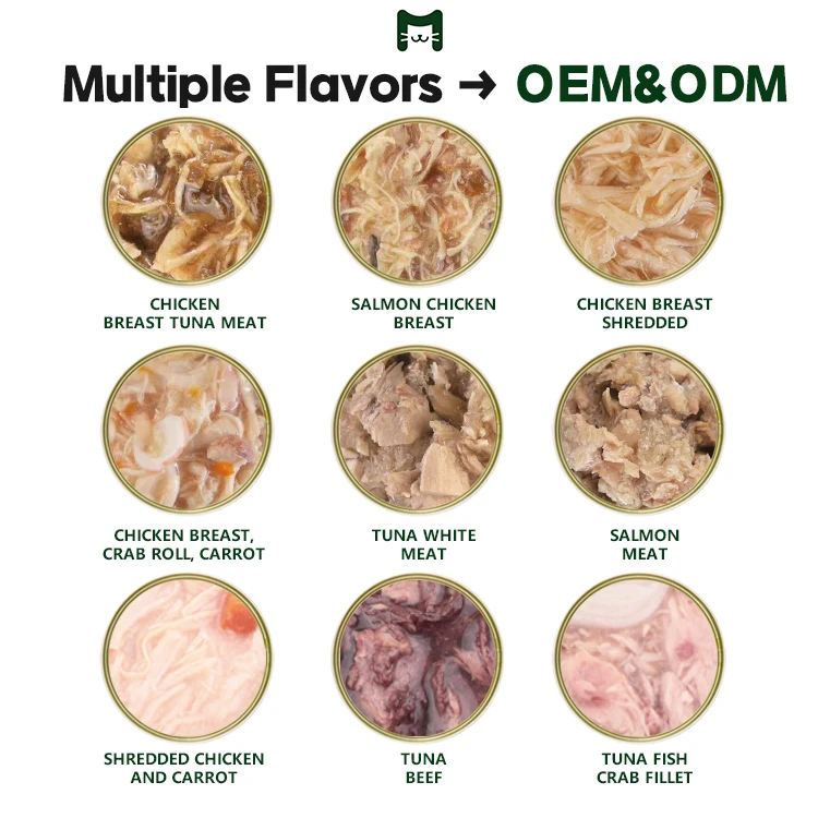OEM ODM Pet Wet Food Multiple Flavors Cat Dog Snack Cans Dog Wet Pet Food Canned Dog Wet Food