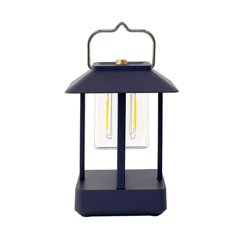LED Retro Camping Lantern Camping Light Stick Lamp Outdoor Garden Path Lawn Hanging Wireless Cordless Portable Rechargeable