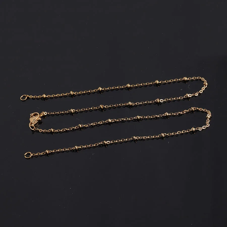 1.5mm Short Stainless Steel Four-ring Steel Ball Chain Fashion Chain Choker Necklace