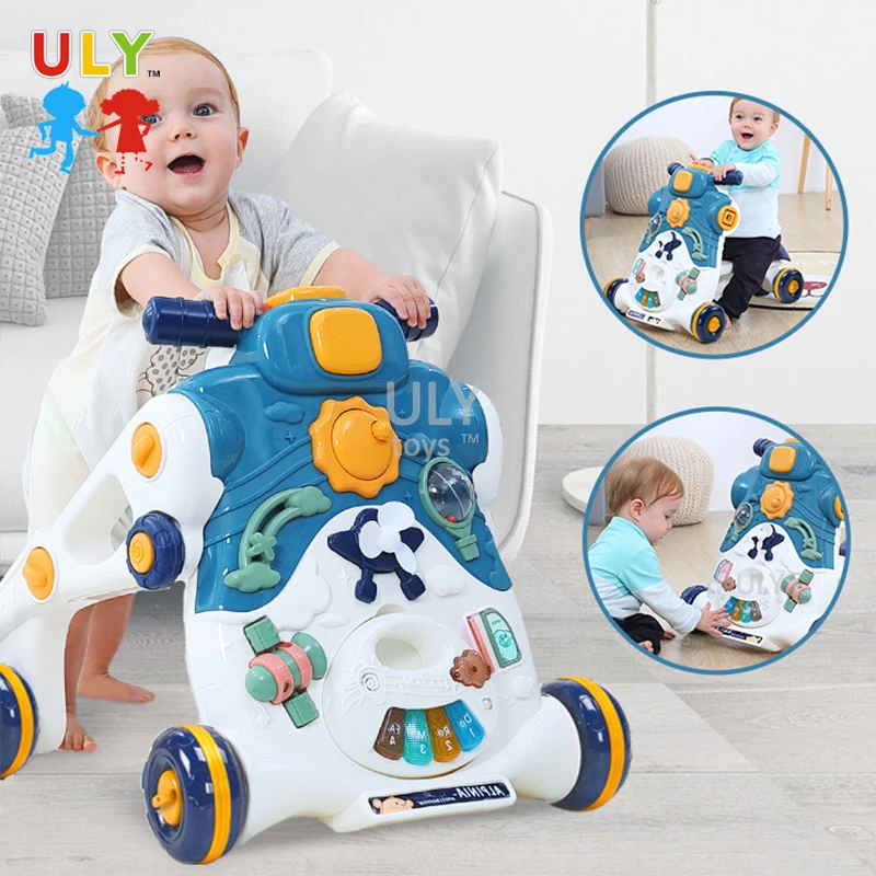 Wholesale Sit To Stand Baby Strollers Walkers 3 In 1 Musical Baby Toddler Activity Strollers Walkers For Baby Boy