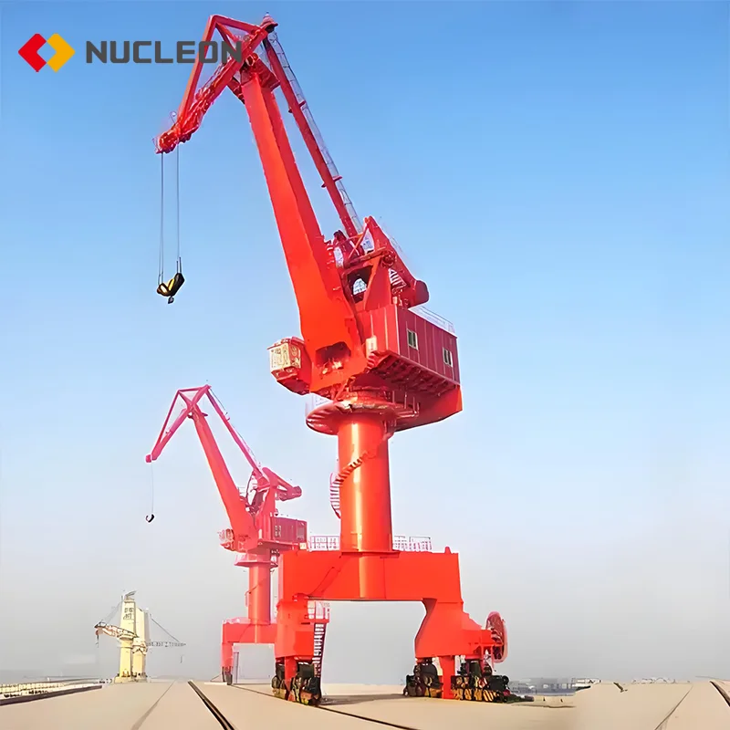 Mobile Harbor Container Lift 40T Hydraulic Pedestal Single Jib Portal Crane
