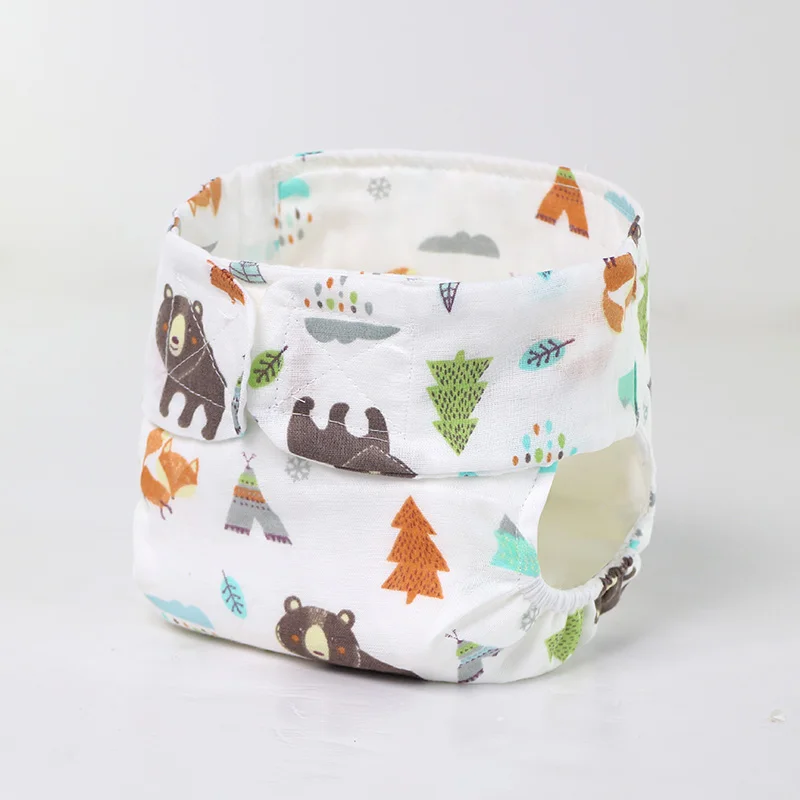 High quality baby cotton diaper cheap price printed gauze waterproof diaper