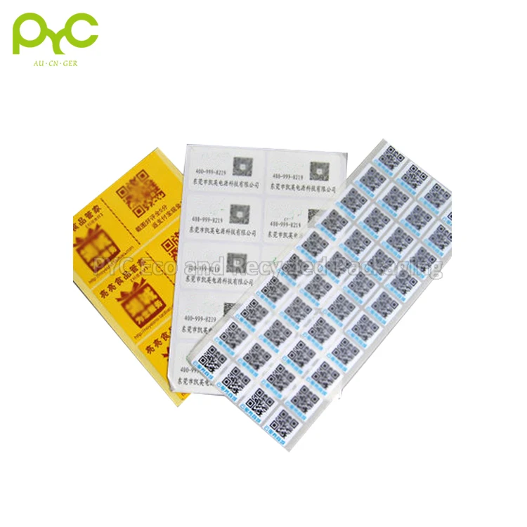 PYC Custom Cheap Private Printing Adhesive Sticker Paper Commercial Barcode Shipping Stickers Packaging Label