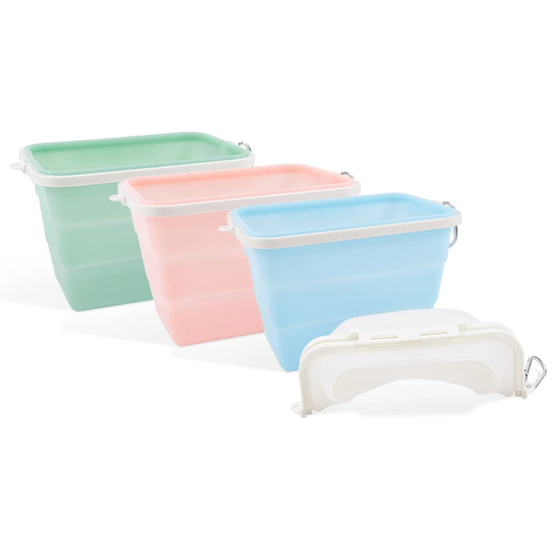 Reusable Food Grade Silicone Folding Microwave Heated Lunch Box Crisper Refrigerator Vacuum Silicone Keep Fresh Bags