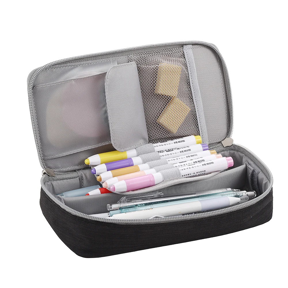 Custom Pencil Case Pen Case Oxford Stationery Box for Desk Supplies Organization