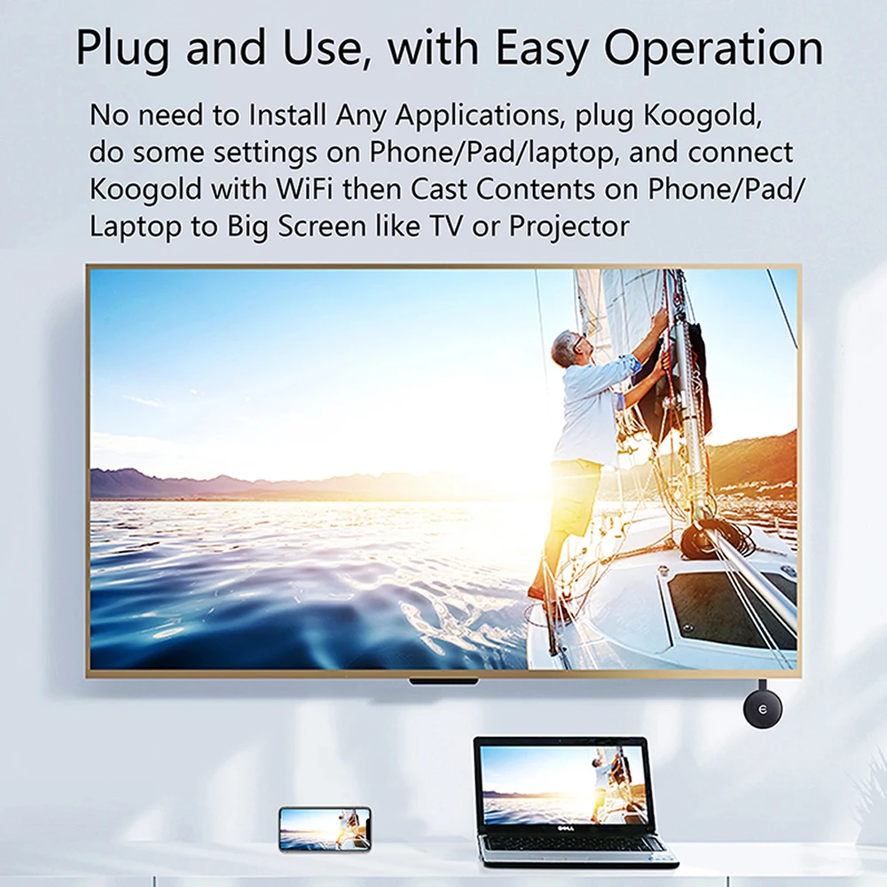 
sale 5GHz+2.4GHz Wireless Screen Share 4k h2 Projector Display Receiver HD Wireless Display Adapter TV Stick wireless display 