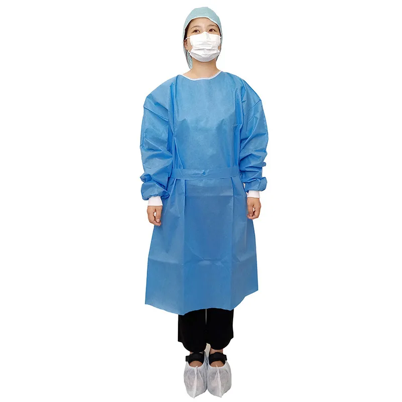 Surgical Gowns Waterproof PP Medical Non Woven 30 Gsm Ppe Surgical PPEkit Disposable Clothing Isolation Gown Level 1