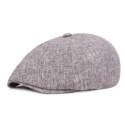 Manufacture Price Outdoor Unisex Cotton Mix Linen Flat Ivy Hats Newsboy Cap