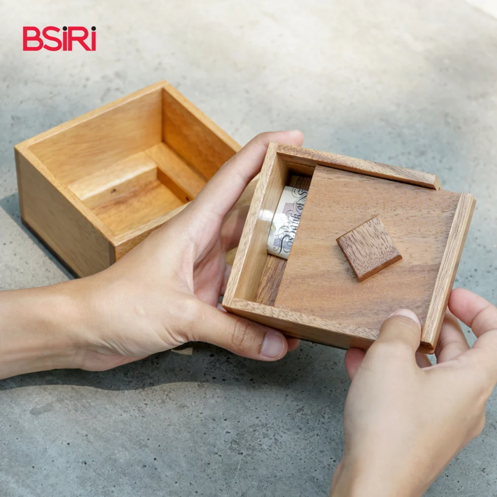 Thailand Toys Education Puzzle Treasure Secret Box OEM Best Seller Wooden toys Unique Gifts and toy for kids