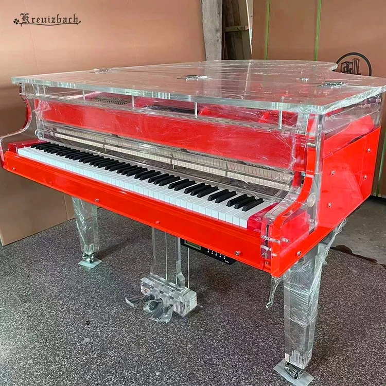KG-186 Red High-end professional mechanical transparent grand Acoustic piano