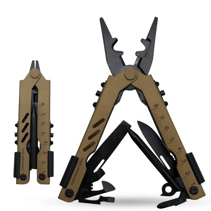 Hot Sale Upgraded High Quality Multitool Multifunctional Plier Telescopic Pliers Head Slide Switch Knife Spike Tool