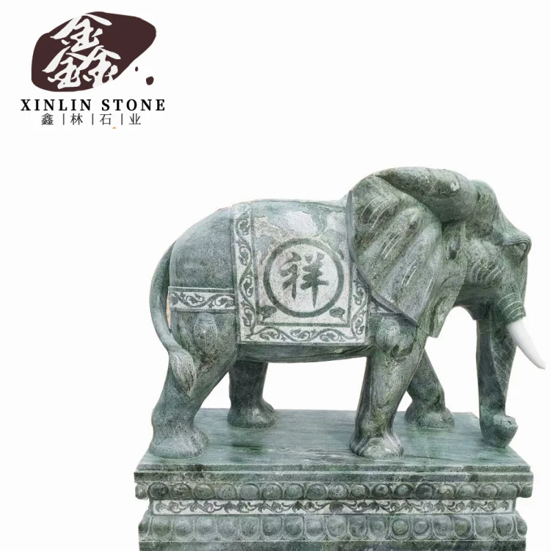 stone lion statues white marble fireplace stone good fortune elephant garden sculpture stone carving G602 G603
