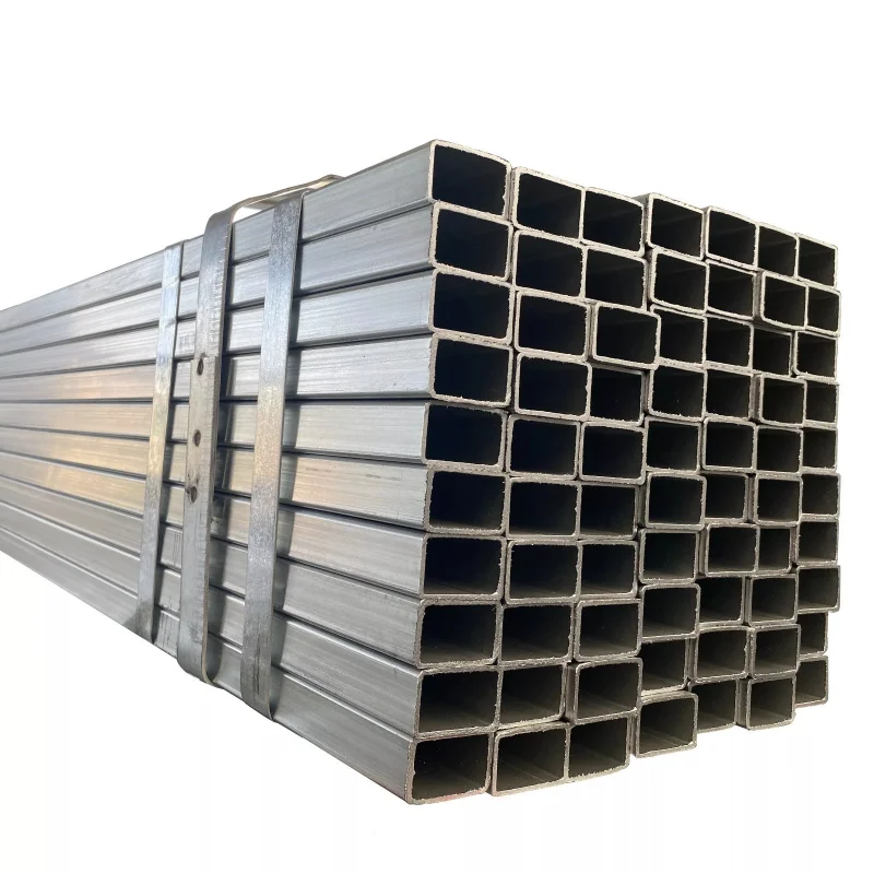 High Quality Q235 Q345 6m-12m Black Square Pipe Tube Iron Rectangular Pipe Tube Welded Galvanized Zinc Square Steel Tube Pipes