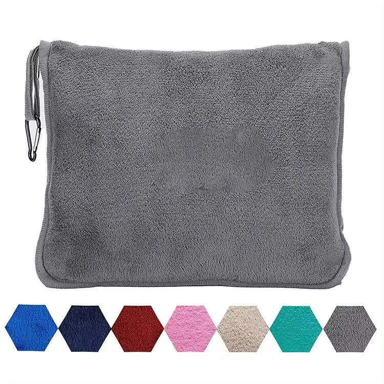 Luxury Soft And Foldable Easy Carry Custom Logo 2 In 1 Pillow travel blanket and pillow