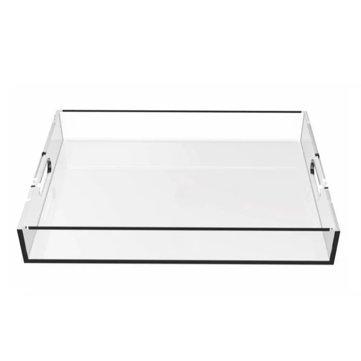 Rectangle Acrylic Tray For Beverage Tea Coffee Cake Table Tray Breakfast Tray