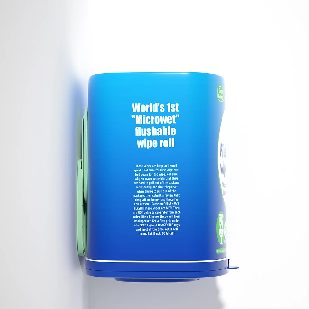 Microwetsoft Flushable Wipes Roll,100% Plant-based Toilet Wipes Roll,Biodegradable Butt Wipes Flushable Wipe Roll