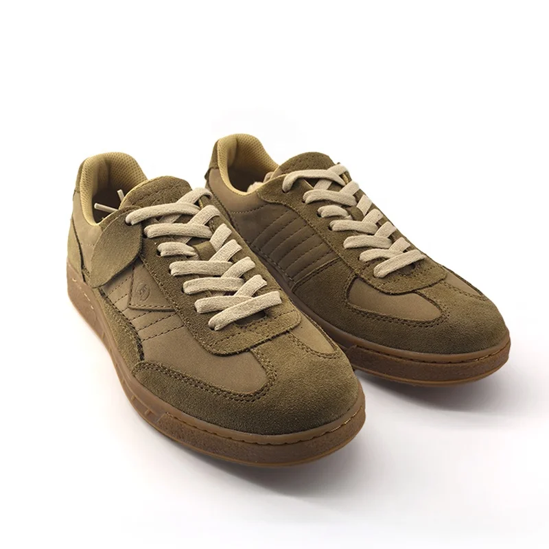 Autumn Collection Italian High-end Leather Boys Fashion Sneaker Chaussure Homme Men Brown Chunky Training Shoe For Skateboarding