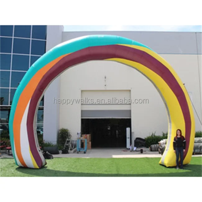 Commercial large inflatable sports game inflatable arch rainbow cloud base thickened activity inflatable arch