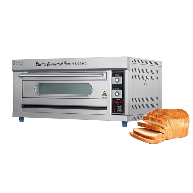 High quality stainless steel single deck two trays commercial electric baking ovens other snack grain products making machines