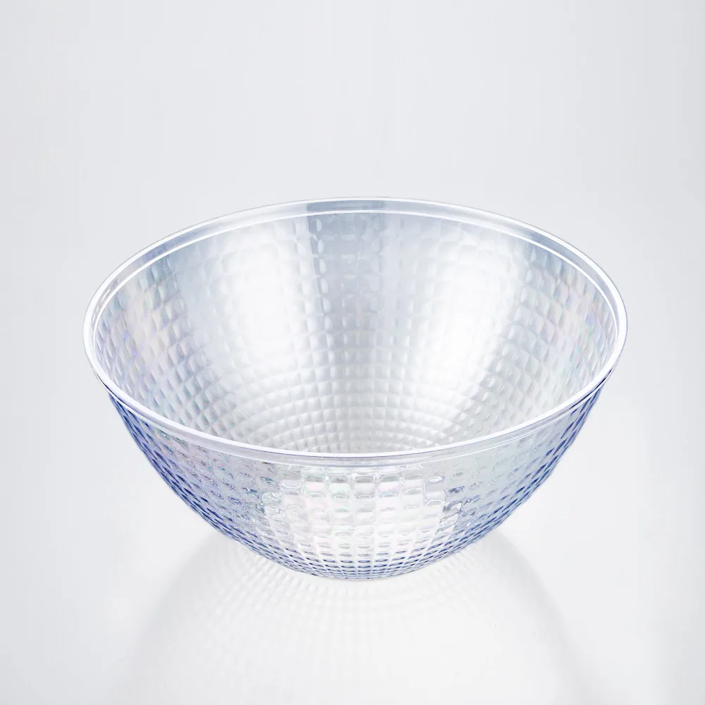 Direct factory deep drawing dinner custom round kitchen silver food dessert fruit disposable plastic salad bowl set