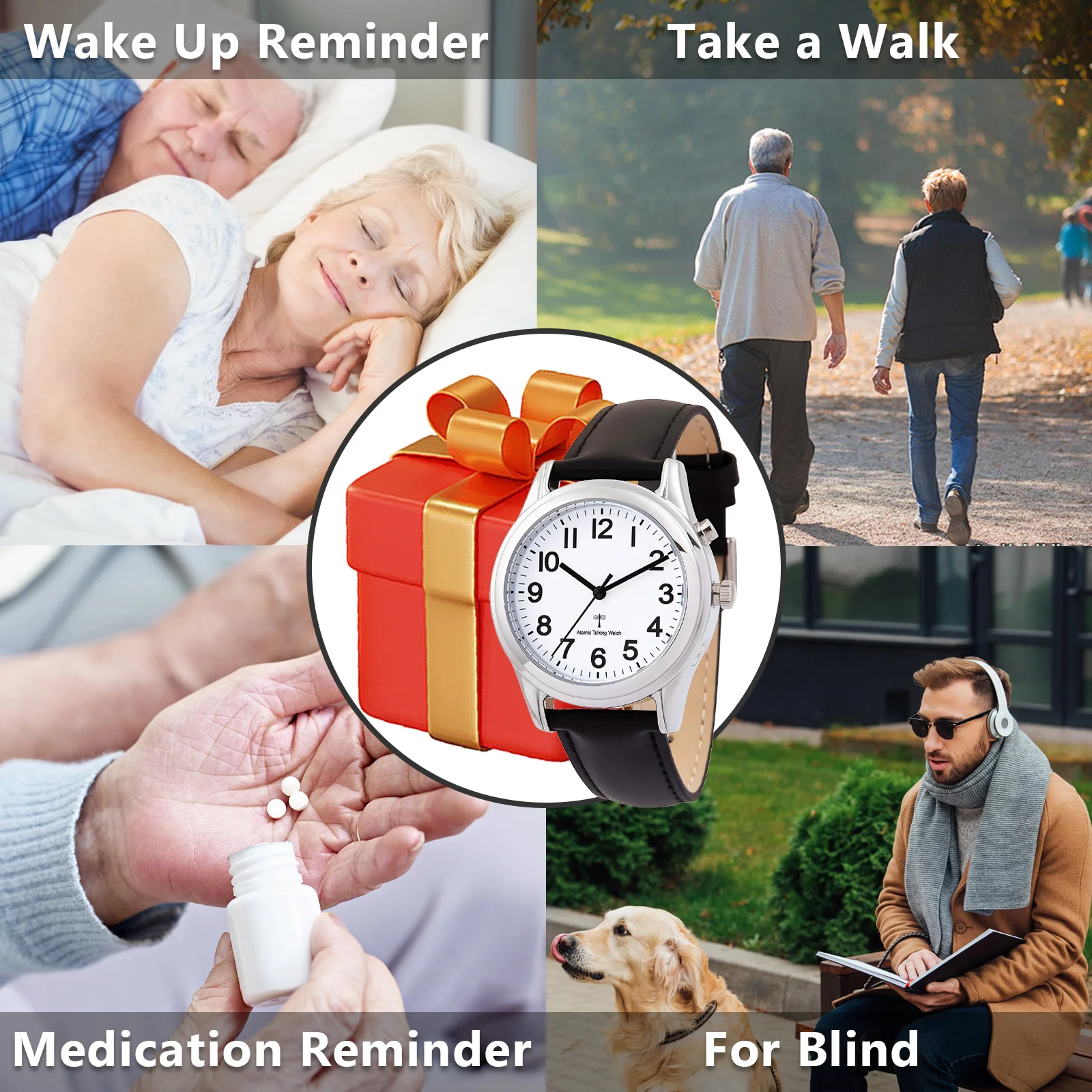 Hot selling Radio controlled Talking Watch with 2 button for Visually impaired, Elderly or Blind