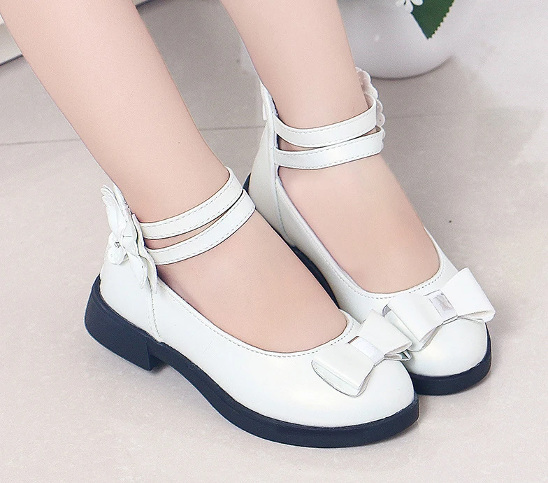 Модные дизайнерские туфли для девочек EVERTOP, вечерняя Обувь для выступлений с золотым бантом на плоской подошве