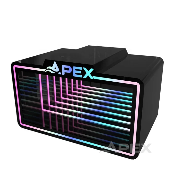 APEX Night Illumination 3D Acrylic Led Box Infinity Mirror Colorful Rgb Display Smoke Shop Counter Display Rack
