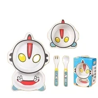 2023 AOHEA  BPA Free Unbreakable Baby Feeder Tableware Weaning Eating Feeding Set