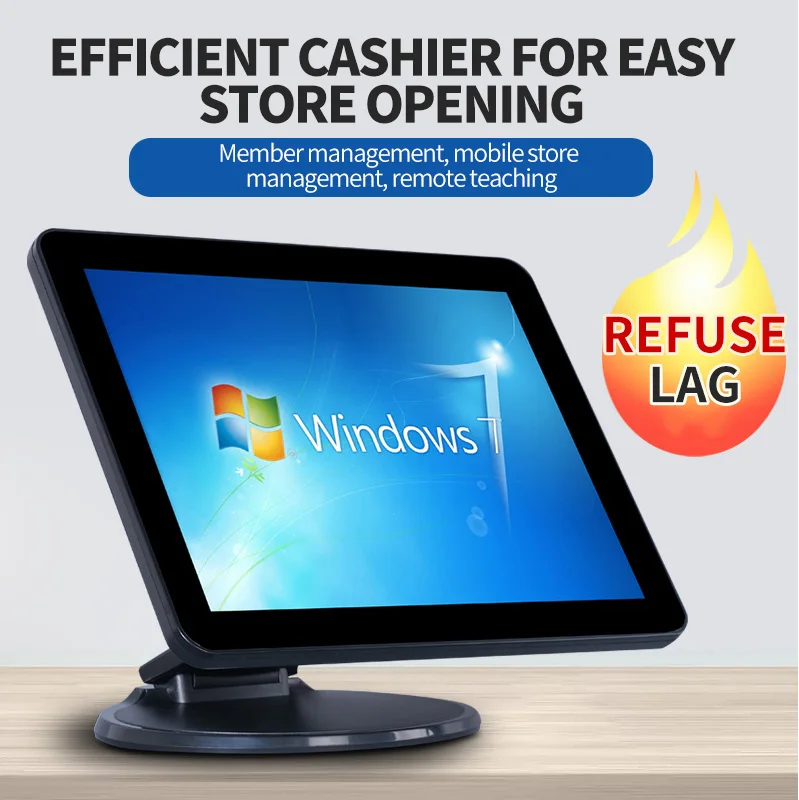 All In One Dual Screen Pos System In Win/android Pos Cash Register With Capacitive Touch Screen And Thermal Printer