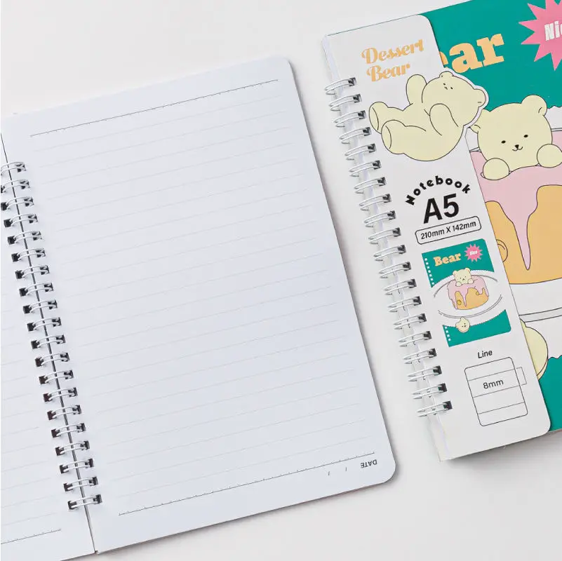 Cartoon School and Office Diary spiral notebook Kawaii Notebook