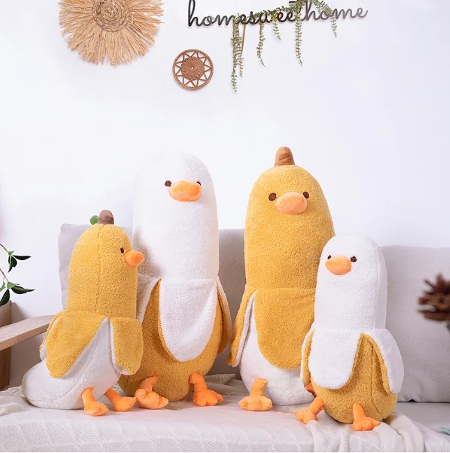 Creative Funny Banana Duck Doll Zipper detachable and washable New Cute Banana Duck Pillow Can add logo